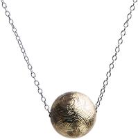 Natural Gibeon Iron Meteorite Pendant Ball Sphere Moldavite 18K Gold Plated 8mm New Gift Women Men Necklace AAAAA