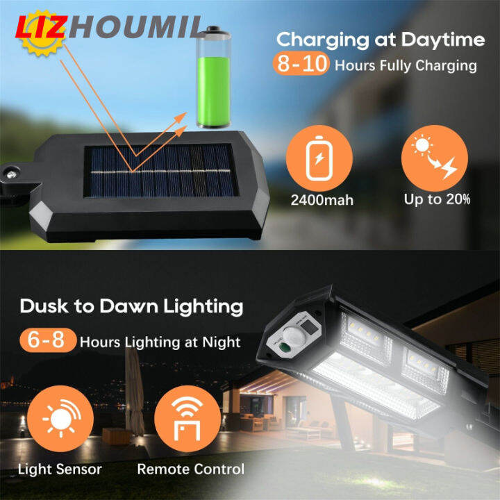 lizhoumil-ไฟพร้อมรีโมทคอนโทลฟลัดไลท์-led-2400w-โหมดแสงสว่าง3โหมดเซ็นเซอร์เคลื่อนไหวกลางแจ้งไฟถนนรักษาความปลอดภัย