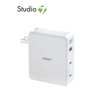 AUKEY Wall USB Charger 1 USB-A / 2 USB-C (PD140W) GaN Tech White (PA-B7O WH) by Studio 7