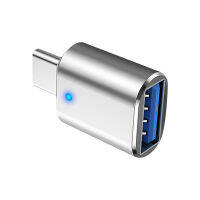 yizhuoliang OTG อะแดปเตอร์ชนิด C เป็น USB3.0คอนเนคเตอร์พร้อมไฟแสดงสถานะสำหรับสายข้อมูลโทรศัพท์มือถือตัวผู้ไปยังตัวเมียตัวแปลงไดรฟ์ USB แบบชาร์จไฟได้อะแดปเตอร์อ่านการ์ด