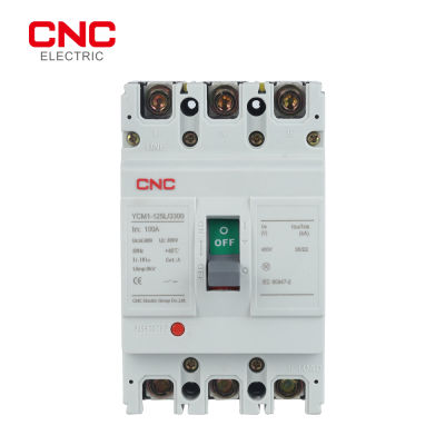 CNC YCM1-125L MCCB 3จุด100A พลาสติกแม่พิมพ์กรณีตัดวงจร8kA ลัดวงจร breaki. การกระจายความจุที่ต้องการ