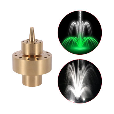 1นิ้วทองเหลือง Double Layer Firework Jet Water Jet Fountain สวนบ่อน้ำพุหัวฉีดน้ำมีรูพรุน Scattering Sprinkler