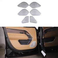 1Set/6Pcs Door Loudspeaker Sound Pad Horn Mesh Cover Trim Part for Land Rover Range Rover 2023 Car Interior Speaker Frame