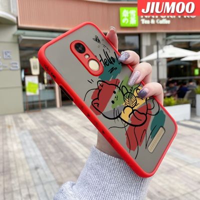 เคส JIUMOO สำหรับ Xiaomi Redmi โน๊ต3 Note 3 Pro Note 2เคสการ์ตูนแบบเรียบง่ายลายแมวบางฝ้ากรอบแข็งกันแรงกระแทกนิ่มขอบซิลิโคนแฟชั่นเคสมือถือคลุมทั้งหมดป้องกันเลนส์กล้อง