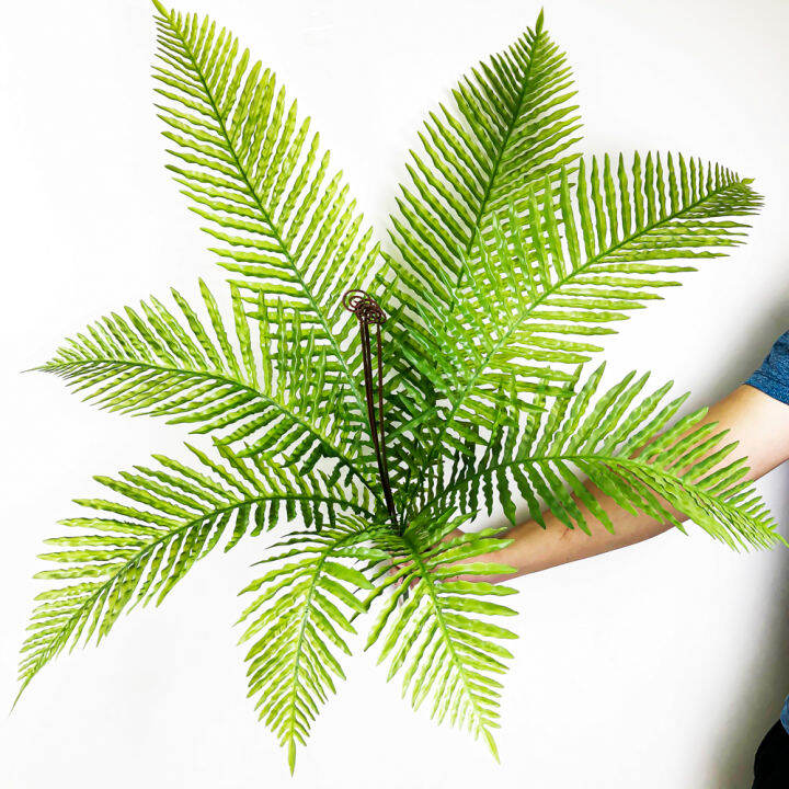 80cm Large Artificial Palm Tree Tropical Plants Fake Palm Leaves Plastic Coconut Tree Branch
