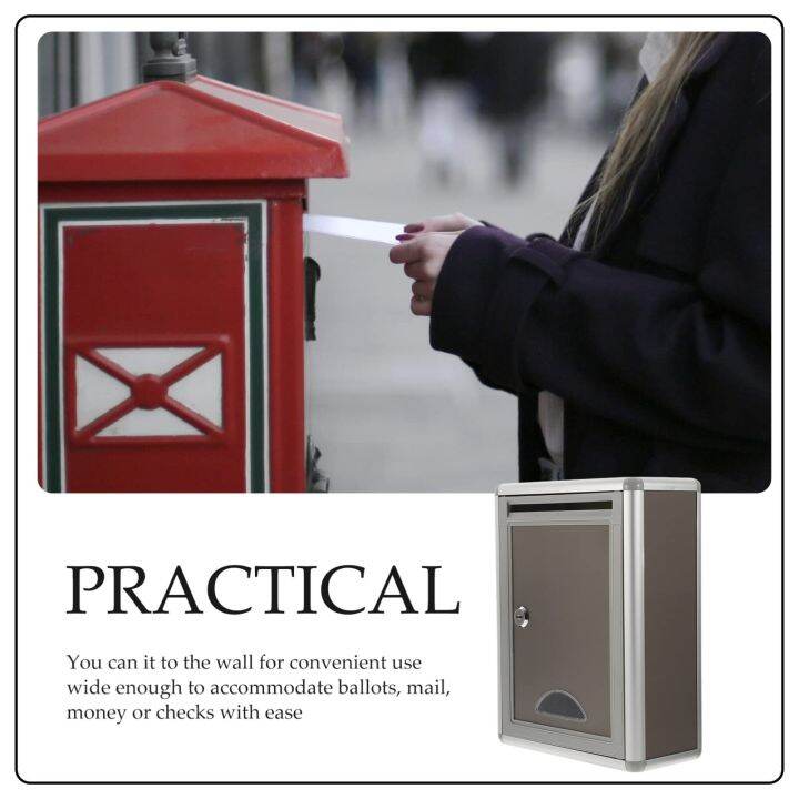 กล่องจดหมายที่ล็อคได้-อลูมิเนียมอัลลอยด์โพสต์กล่อง-wall-mount-mail-เหล็กผู้ถือจดหมายการจัดเก็บการรักษาความปลอดภัยกลางแจ้งล็อคกล่องจดหมายบ้านระเบียงสวน-decor