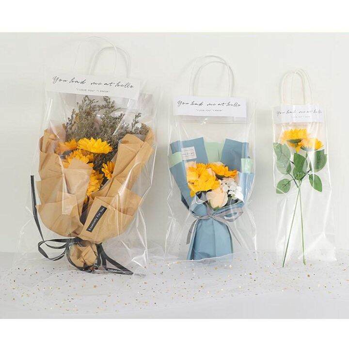 hand-gift-bag-transparent-flower-bag-diy-handicraft-holiday-gift-tote-bag-gift-decoration