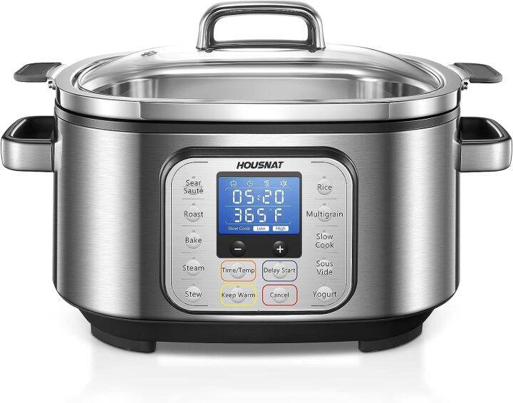 Cooker, HOUSNAT 10 In 1 Programmable Cooker, 6Qt Stainless Steel, Rice