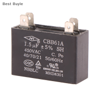 ?Best Buyle พัดลมคาปาซิเตอร์วิ่งมอเตอร์1ชิ้น450V พัดลม4Pin แบบจุ่ม CBB61 1.5uF 2.0UF 2.5uF 3.0uF 3.5uF 4.0uF 5.0uF 6.0uF