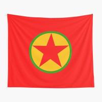 Kurdistan Workers Party Tapestry Mat Art Hanging Blanket Wall Towel Printed Colored Living Decor Travel Home Bedroom Bedspread