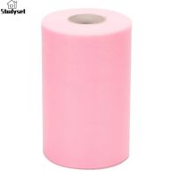 Studyset IN stock Wedding Tulle Bolt Roll Spool Extra Large 6 Inch x 200 Yards (600FT) for Wedding Party Decoration, Party Supplies, Pink