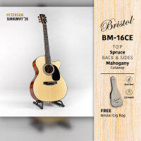 กีตาร์โปร่ง Bristol by Blueridge รุ่น BM-16CE ทรง OOO (Spruce/Mahogany) พร้อมกระเป๋า