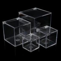 Clear Acryl Cube Favor Box of Plexi Acrylic Glass Plastic Storage Wedding Party Gift Package Organizer Home Office Usage Cups  Mugs Saucers