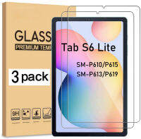 (3แพ็ค) กระจกนิรภัยสำหรับ S Amsung G Alaxy Tab S6 Lite 10.4 2020 2022 SM-P610 SM-P615 SM-P613 SM-P619ป้องกันหน้าจอ