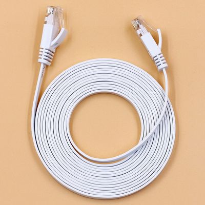 Putih 1000M 0.5M 1M 2M 3M 5M 8M 10M 15M Kabel RJ45 CAT6 Jaringan Ethernet Datar Kabel LAN UTP Patch Router Kabel