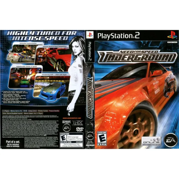 แผ่นเกมส์ Ps2 Need For Speed Underground แผ่นไรท์ สกรีนแผ่น คุณภาพ ส่งไว Th