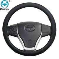 ۩▩ 100 DERMAY Brand Leather Car Steering Wheel Cover for Toyota Esquire Voxy NAV1 Noah Noa Auto Accessories