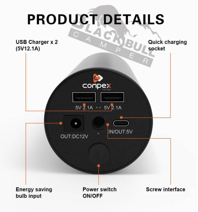 แบตเตอรี่สำรองไฟขนาดพกพา-ที่เหนือกว่าpowerbank-แบบทั่วไปคือ-มีช่องจ่ายไฟ-12-v-4a-สามารถใช้งานได้กับอุปกรณ์-12v-ได้-เช่น-ไฟส่องสว่าง-ไฟสนาม-พัดลม-หรืออุปกรณ์อื่นๆที่ใช้กระแสไฟ-dc12v-และที่ตัวเครื่องยัง