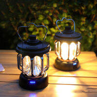 ตะเกียงแคมปิ้ง ตะเกียง LED Toprated Vintage lantern ไฟตั้งแคมป์ ตะเกียงจ้าพายุ แบบพกพา ชาร์จไฟได้ ไฟตะเกียง led