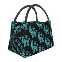 ﹊✾ Poodle Dog Lunch Bag For Men Abstract Animal Print Lunch Box Kawaii Picnic Cooler Bag Portable Waterproof Thermal Lunch Bags