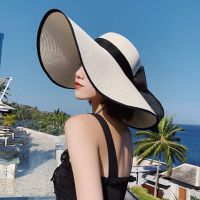 Summer Straw Hat Ladies Beach Seaside Travel Sun Hat Holiday Sun Protection Big Eaves Fisherman Hat Panama Ladies Sun Hat