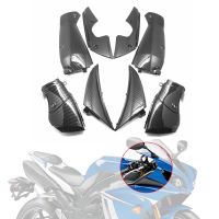 For Yamaha YZF R1 YZF-R1 YZFR1 2009-2014 8PC Kit Carbon Fiber Upper Front Inner Side Dash Air Intake Tube Duct Cover Fairing