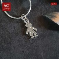 MT จี้เงินแท้ รูปเด็กผู้ชาย Solid 925 Sterling Silver Boy Pendant (sp207) MT Jewelry มณีธารา