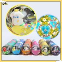 VJDA 1/4Pcs กระดาษสำหรับตกแต่ง คาไลโดสโคปหมุนได้ สีสันสดใส พลาสติกทำจากพลาสติก Kaleidoscope เปลี่ยนแปลงมายากล เด็กออทิสติกเด็ก ปรับได้ปรับได้ ของเล่นโลกหลากสีสันแฟนซี ของเล่นปริศนาของเล่น