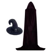 Baoblaze Witch Costume Set Cosplay Costume Prop Headwear for Adults