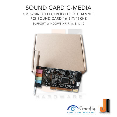 Sound Card C-MEDIA CMI8738-LX Electrolyte 5.1 Channel  (PCI) ของใหม่ยังไม่ผ่านการใช้งานมีการรับประกัน