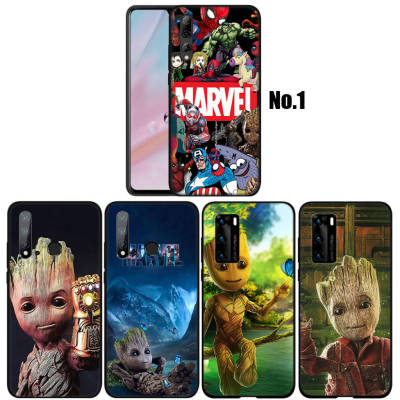WA45 Marvel Groot อ่อนนุ่ม Fashion ซิลิโคน Trend Phone เคสโทรศัพท์ ปก หรับ Huawei P10 P20 P30 Pro Lite Y5P Y6 Y6P Y7A Y8P Y9A Y8S Y9S Y7 Y9 Prime