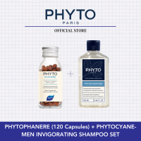 PHYTOPHANERE (120 Capsules) + PHYTOCYANE-MEN INVIGORATING SHAMPOO SET