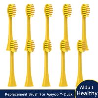 10PCS Replacement For Apiyoo Yellow Duck New Type Toothbrush Heads Electric DuPont Soft Brush Heads Nozzle Smart Cleaning Head