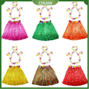 Hawaiian Palm Leaf Skirt Fancy Dress Costume Grass Skirt Luau Summer Beach