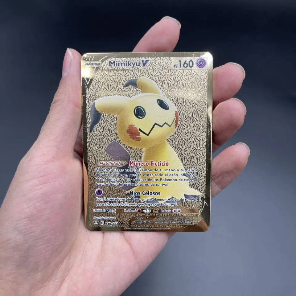 Mimikyu V Gold Metal Pokemon Card