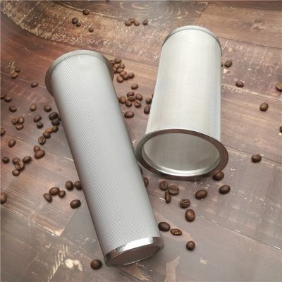 โหลแก้วสแตนเลสสตีลแบบพรีเมียมเครื่องชงกาแฟกาแฟหนาเครื่องทำน้ำแข็งตาข่ายชาน้ำแข็ง