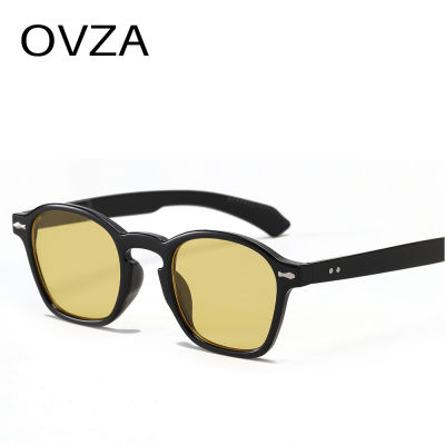 OVZA แฟชั่นสี่เหลี่ยมผืนผ้าสตรีแว่นกันแดดชายอาทิตย์แว่นตาสไตล์คลาสสิก S0036