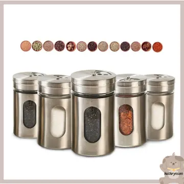 Spice Boxes, Spice Jar Stainless Steel Spice Jars Sugar Spice Shaker  Seasoning Bottle For Spices, Condiments, Salt And Pepper Shakers