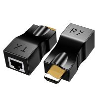 [LUNA electronic accessories] อุปกรณ์ขยายสัญญาณ HDMI รองรับ4K พอร์ต RJ45 LAN ขยายเครือข่ายได้ถึง30เมตรผ่าน CAT5e/6สายเคเบิลอีเทอร์เน็ต LUNA electronic accessoriesUTP