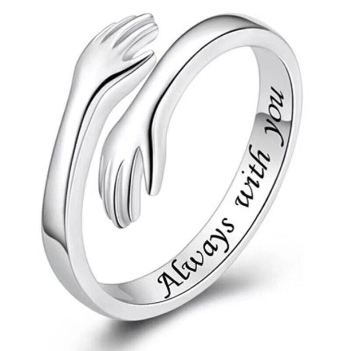 adjustable-sliver-gifts-open-finger-unisex-love-ring-hug