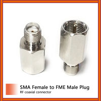 1PC ใหม่ SMA หญิงแจ็ค FME ชายปลั๊ก RF Coax Adapter แปลงตรง Nickelplated ขายส่ง