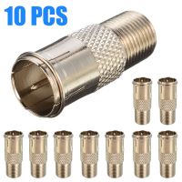 10pcs Newest F Plug Male Quick to F Female Socket Cable SAT TV Adapter TVs Coaxial Antenna Amplifier Connector AccessoriesWires Leads Adapters