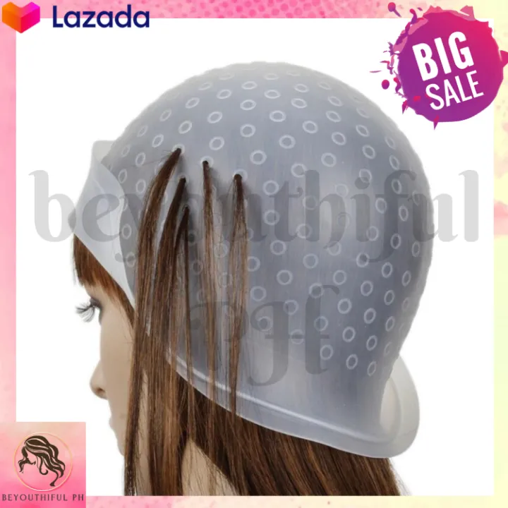 Random Silicon Highlights Hat Reusable Hair Coloring Highlighting Dye Cap Frosting Tipping Dyeing Color Tools with Metal Hook | Lazada PH Random Silicon Highlights Hat Reusable Hair Coloring Highlighting Dye Cap Frosting Tipping Dyeing Color Tools with Metal Hook | Lazada PH