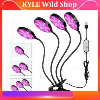 KYLE Wild Shop DC5V USB LED plant Grow Light Flower Red Blue Light Phytolamps Timer 15W 60W Desktop Clip Phyto Lamps Flowers Grow Box