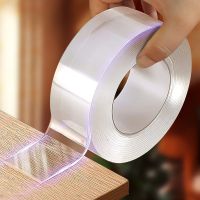 ۞ Double-Sided Adhesive Tape Self Adhesive Tape Waterproof Transparent Glue Stickers Nano Tapes Kitchen Bathroom Home Decoration