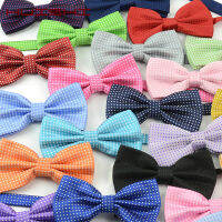 HUISHI Polka Dot Bow Tie สำหรับผู้ชายสีทึบสีดำ Blue Gold Bow Tie เสื้อคออุปกรณ์เสริมงานแต่งงาน Bowtie Men Women