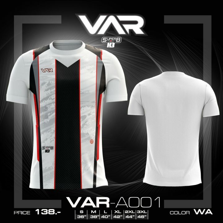 เสื้อกีฬาแขนสั้น-var-h3-เนื้อผ้าดี-ใส่สบาย-ราคาเบาๆ