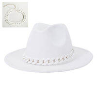 Fedora + Necklace Two-piece Acrylic Chain Accessories New Mens Jazz Hat Trendy Hat Womens Hat Men шляпа женская