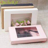 【YF】✾  20/50Pcs Color Paper Package Display With Window Wedding Boxes