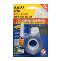 [คุ้มค่าราคา!] เทปกาว 2 หน้าอะคริลิกพร้อมกาวช้าง 2 กรัม KATO ขนาด 21 มม. x 1 เมตร สีใส